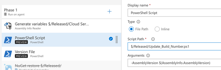 Using AssemblyInfo in VSTS Build Numbers